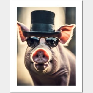 Funny pig Posters and Art